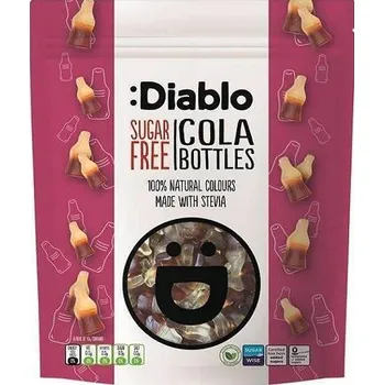 Žvýkačka Diablo Gumové bonbóny bez cukru se sladidly s příchutí koly (75g)