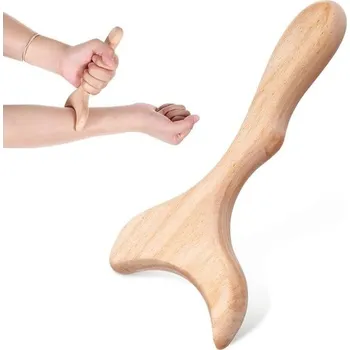 Masáž YUXIANLB Dřevěný terapeutický masážní přístroj na lymfatickou drenáž Gua Sha, masážní přístroj na