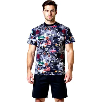 Pánské pyžamo Pánské Pyžamo Krátké FOLTÝN PK 530 Velikost: 3XL