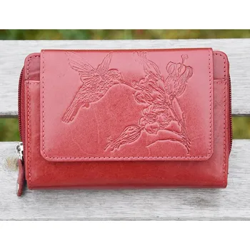 Peněženka Dámská Peněženka - Červená "Kolibřík" - 8170 - Dárek pro ženu