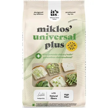 Chlebová směs Naturbit It´s us Miklos Universal Mix Plus Bezlepková moučná směs (1000g)