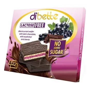 Diabette Oplatky plněné krémem z černého rybízu máčené v hořké čokoládě s erythritolom a Stevieho (96g)
