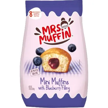Cukrovinka Mrs.Muffin Mini muffiny s borůvkovou náplní (200g)