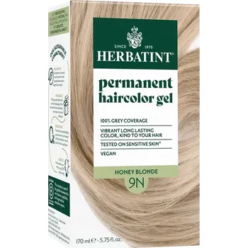 Příslušenství k barvení vlasů Herbatint Přírodní permanentní barva na vlasy 9N - medová blond (170ml)
