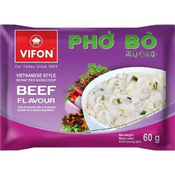 Hotové jídlo Vifon Pho Bo Instantní hovězí polévka s rýžovými nudlemi (60g)