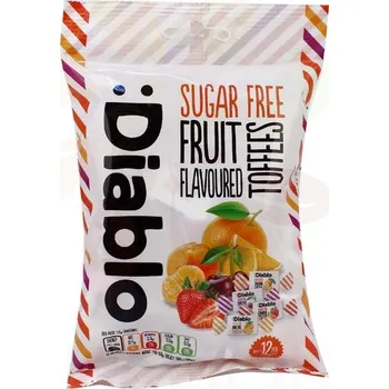 Žvýkačka Diablo Karamely ovocné bez cukru (75g)