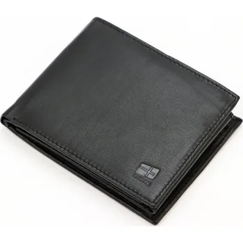 Peněženka Kvalitní černá kožená pánská peněženka na šířku (GPPN517)