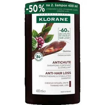 Kosmetika KLORANE Šampon chinin a BIO protěž 400ml DUO