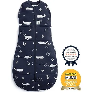 Zavinovačka ERGOPOUCH Zavinovačka a vak na spaní 2v1 Cocoon Whale 0-3 m, 3-6 kg, 2,5 tog