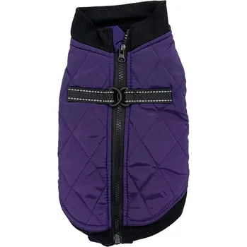 Obleček pro psa Vsepropejska Shield zimní bunda pro psa na ZIP Barva: Fialová, Délka zad (cm): 27, Obvod hrudníku: 30 - 34 cm