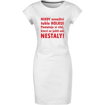 Dámské šaty Bavlněné letní šaty Nikdy nenaštvi Velikost: S, Barva: Bílá