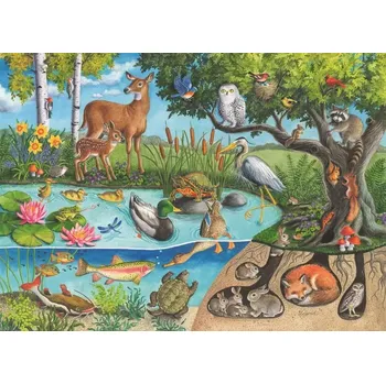 Puzzle RAVENSBURGER Zvířata na zemi i pod ní – tajemství přírody 60 dílků