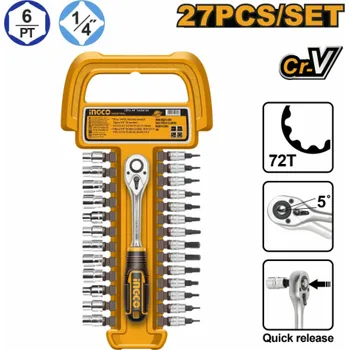 Gola sada Ingco HKTS14271 Gola sada 27ks 1/4"