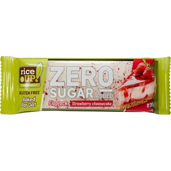 Rice Up Zero Bezlepková ovesná tyčinka s příchutí jahodového cheesecaku bez přidaného cukru (70g)