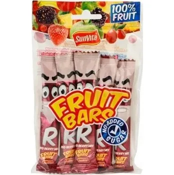 Sušené ovoce SunVita Ovocné tyčinky s příchutí červeného ovoce (5x15g)