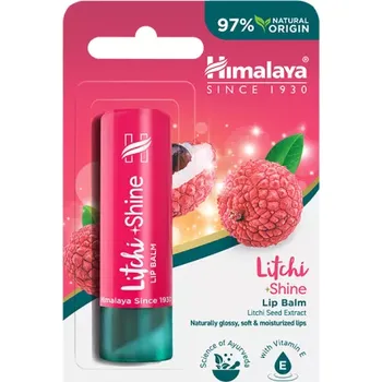Péče o rty Himalaya Litchi & Shine balzám na rty s extraktem z jader liči pro lesklé, jemné a hydratované rty (4,5g)