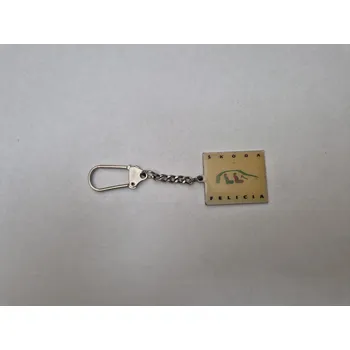 Originál Škoda dobový přívěšek na klíče, klíčenka celokovová Škoda Felicia