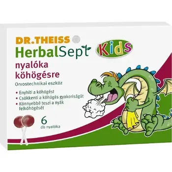 Lék na bolest, zánět a horečku Dr.Theiss HerbalSept Kids lízátka na kašel (6ks)