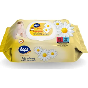 Hygienický ubrousek Hops Baby Dětské vlhčené utěrky s heřmánkem (100ks)
