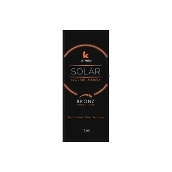 Samoopalovací přípravek Dr.Kelen SunSolar Bronz 2in1 Samoopalovací krém do solária - odstín tmavá (12ml)