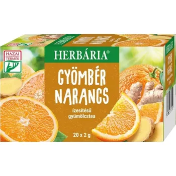 Sušené ovoce Herbária Ovocný čaj s příchutí pomeranč a zázvor porcovaný (20ks)