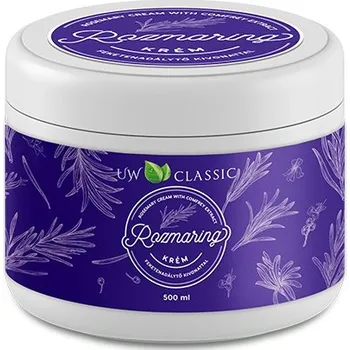 Tělový olej Charlotte Cosmetic UW Classic Regenerační krém s rozmarýnem a kostivalem (500ml)