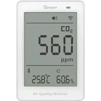 SONOFF SAWF-08P AirGuard CO2 Matter přes Wi-Fi monitor kvality vzduchu