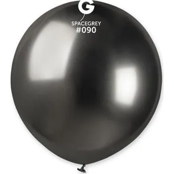 Balónek Gemar Balloons Balónek chromovaný 48 cm – lesklý vesmírně šedý - Silvestr - 1 ks