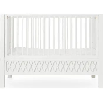 Dětská postýlka CamCam Postýlka pro miminko Harlequin Baby Bed White (60 × 120 cm)