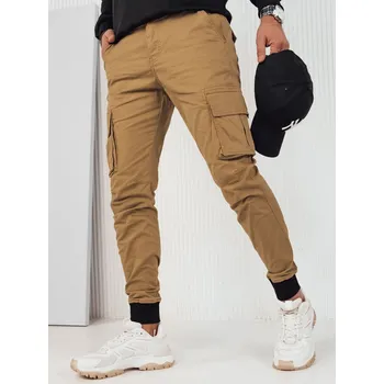 Pánská móda Pánské kalhoty kapsáče Barva Khaki DSTREET DStreet hnědá 2708510