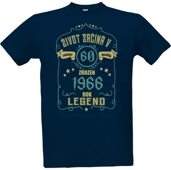 Pánské tričko Tričko s potiskem Život začíná v 60 1966 pánské