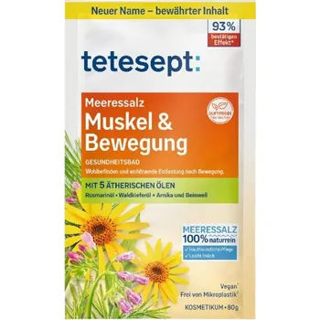 Koupelový olej Tetesept Relaxační sůl do koupele s 5 esenciálními oleji (80g)