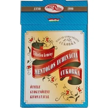 Žvýkačka Microse Bylinné dropsy mentol a echinacea (75g)