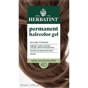 Příslušenství k barvení vlasů Herbatint Přírodní permanentní barva na vlasy 6D - tmavá zlatá blond (170ml)