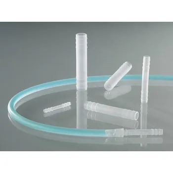 Ventil Hadicová spojka z PVDF, rovná, cylindrické nátrubky, pro hadice Ø 3-5 mm (balení = 10 ks)