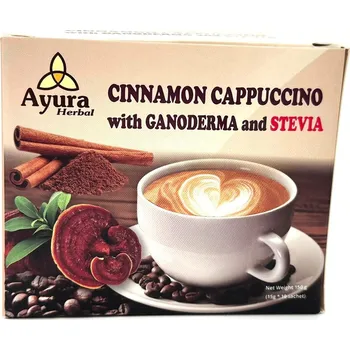 Instantní nápoj Ayura Instantní skořicové cappuccino s ganodermou a stévií (10ks)