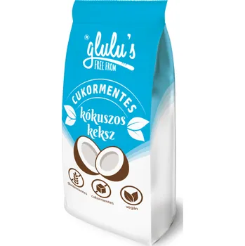 Glulu's FreeFrom Vegan Bezlepkové Kokosové sušenky se sladidlem (70g)