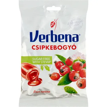 Žvýkačka Verbena Light bonbóny Šipka + Vitamín C bez cukru (60g)