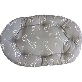 Pelíšek pro psa Polštář pro domácí mazlíčky - šedá kost - 80 x 50 cm II.jakost