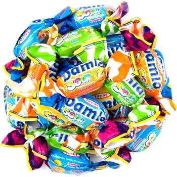 Bonbon Ovocné kyselé karamelky Damla Sour Fruit Bursts Množství: 1000 g