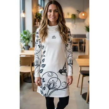 Dámská mikina Dámská prodloužená mikina premium ALTISPORT VOJ/ALW0106MI06 BÍLÁ XXXL