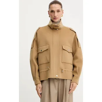 Bunda s příměsí vlny Pinko 105341.A2XM zelená 19X, vel. XL