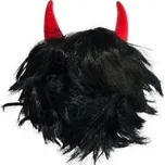 GUIRCA Paruka čert černá s rohy a vlasy