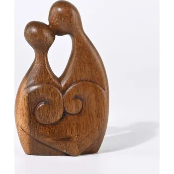 Eza Dřevěná soška milenců z ostrova Bali, 12 cm