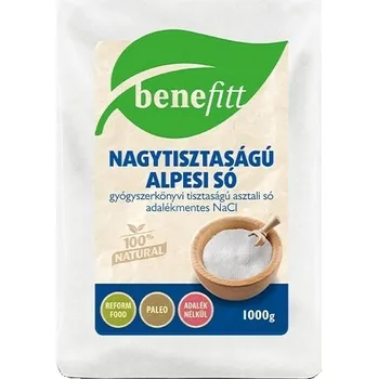 Koření Benefitt Vysoce čistá alpská sůl - jemná (1000g)