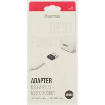 Redukce Hama redukce USB-A na USB-C, kompaktní, 3 ks