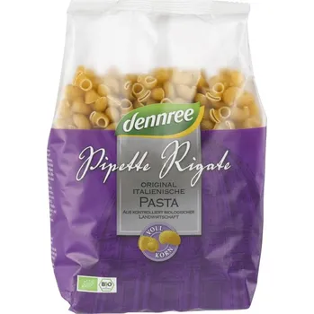 Dennree Bio durum celozrnné těstoviny - pipette rigate (500g)
