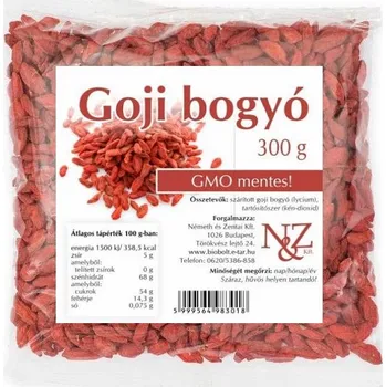 Sušené ovoce N &amp; Z Goji - Kustovnice čínská sušená (300g)