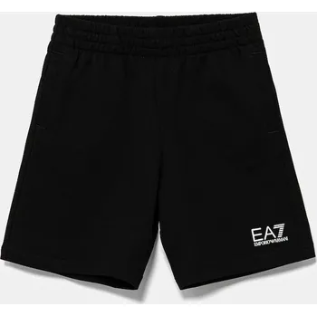 Chlapecké kraťasy Dětské bavlněné šortky EA7 Emporio Armani 7B000026.AF10380 černá 99X, vel. 130
