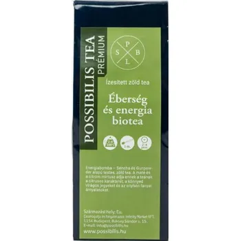 Sušená zelenina Possibilis Organický ochucený zelený čaj pro bdělost a energii, sypaný (75g)